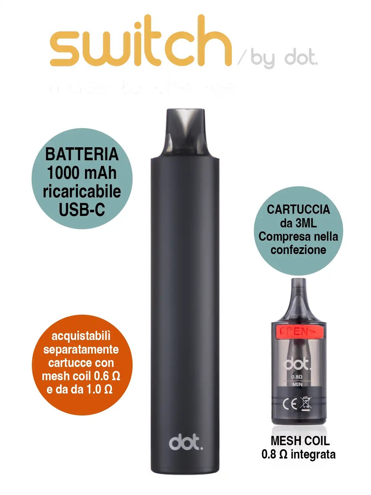 Dot Switch R Pod Mod 25W 1000 mAh